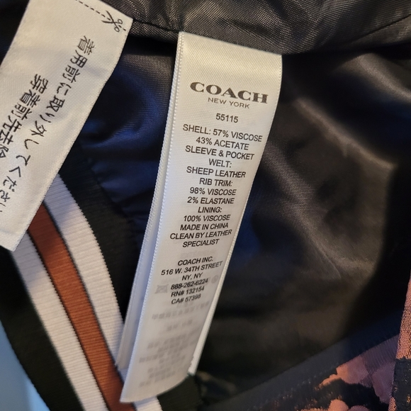 COACH Light weight  Leather& Silk Jacket - Picture 4 of 16